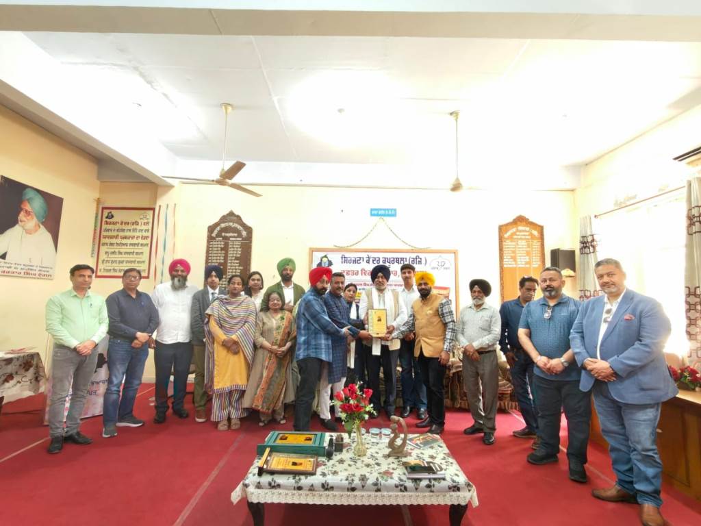 Versatile writer Prakash Kaur Sandhu Poet Surinder Pal Singh Sandhu honored with Memorial Award Kanwar Iqbal Singh